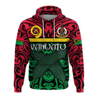 Custom Vanuatu Hoodie Melanesian Warrior Version 2 LT4 - Polynesian Pride