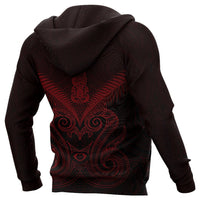 Maori Manaia New Zealand Hoodie Red - Polynesian Pride