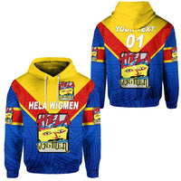 Custom Papua New Guinea Hela Wigmen Hoodie Rugby Original Style, Custom Text and Number LT8 Unisex Blue - Polynesian Pride