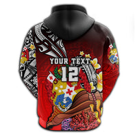 Custom Tonga Rugby Hoodie Polynesian Ocean World Style LT13 - Polynesian Pride
