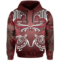 Custom Hawaii Love Valentines Day Turtle Polynesian Hoodie Bray Style - Polynesian Pride