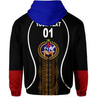 Custom Tonga Mapu A Vaea Zip Hoodie Houfonua Original Style, Custom Text and Number LT8 - Polynesian Pride