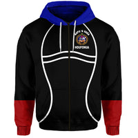 Custom Tonga Mapu A Vaea Zip Hoodie Houfonua Original Style, Custom Text and Number LT8 - Polynesian Pride