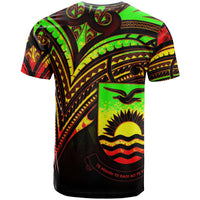 Kiribati T Shirt Reggae Color Cross Style - Polynesian Pride