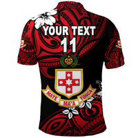 Custom Kolisi Tonga Polo Shirt Mate Maa Tonga Unique Vibes, Custom Text and Number - Polynesian Pride