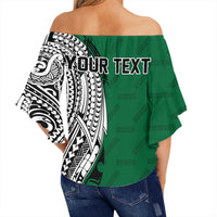(Personalised) Hawaii - Konawaena High Tribal Kakau Off Shoulder Waist Wrap Top AH - Polynesian Pride