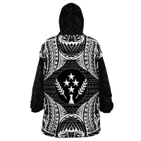 Kosrae Map Black Wearable Blanket Hoodie LT9 - Polynesian Pride