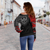 Kosrae Polynesian Personalised Women's Off Shoulder Sweater - Polynesian Chain Style - Polynesian Pride