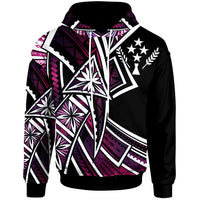 Kosrae Hoodie Tribal Flower Special Pattern Purple Color Unisex Purple - Polynesian Pride