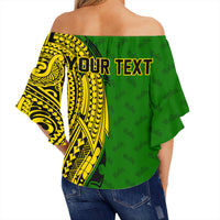 (Personalised) Hawaii - Leilehua High Tribal Kakau Off Shoulder Waist Wrap Top AH - Polynesian Pride
