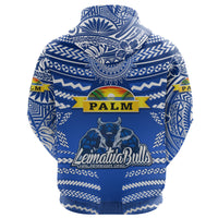 Mate Maa Tonga Zip Hoodie Leimatua Bulls Creative Style Blue LT8 - Polynesian Pride