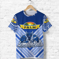 Custom Mate Maa Tonga T Shirt Leimatua Bulls Creative Style Blue, Custom Text and Number LT8 - Polynesian Pride