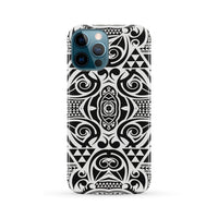 Polynesian Tribal Phone Case Black White iPhone 12 Pro Max - Polynesian Pride