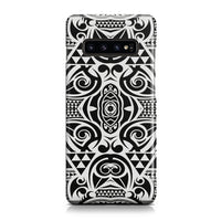 Polynesian Tribal Phone Case Black White Samsung Galaxy S10 Plus - Polynesian Pride