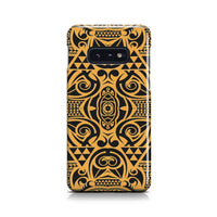 Polynesian Phone Case Yellow Black Samsung Galaxy S10e - Polynesian Pride