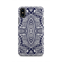 Polynesian Tough Case Blue And White iPhone X - Polynesian Pride