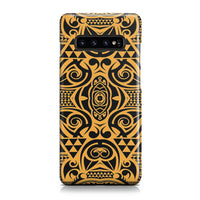 Polynesian Phone Case Yellow Black Samsung Galaxy S10 Plus - Polynesian Pride