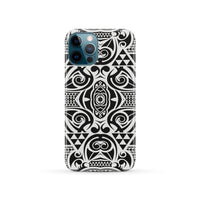 Polynesian Tribal Phone Case Black White iPhone 12 Pro - Polynesian Pride