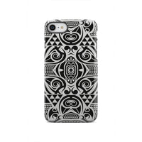 Polynesian Tribal Tough Case Black White iPhone SE 2020 - Polynesian Pride