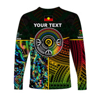(Custom Personalised) Vanuatu Mix Maori And Aboriginal Long Sleeve Shirt LT6 - Polynesian Pride