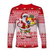 Tonga Christmas Long Sleeve Shirt Cool Santa Claus LT6 - Polynesian Pride