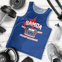 Samoa Independence Men Tank Top 2023 Blue Style LT6 Blue - Polynesian Pride