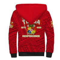 Tonga Independence Sherpa Hoodie 2023 Red Style LT6 - Polynesian Pride