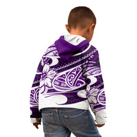 Polynesian Tribal Kid Hoodie Purple LT6 - Polynesian Pride