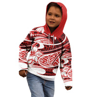 Polynesian Tribal Kid Hoodie Red LT6 - Polynesian Pride