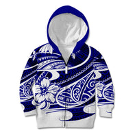 Polynesian Tribal Kid Hoodie Blue LT6 - Polynesian Pride