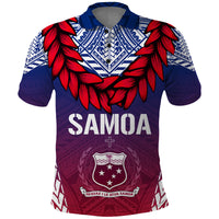 Custom Samoa Independence Day Polo Shirt Ula Fala Gradient Color LT7 Art - Polynesian Pride