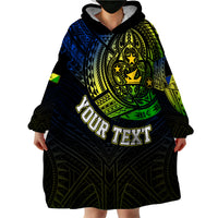Personalised Vanuatu Wearable Blanket Hoodie Turtle Chest Tattoo Flag Color - Malampa LT7 - Polynesian Pride