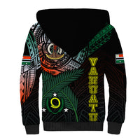 Personalised Vanuatu Sherpa Hoodie Turtle Chest Tattoo Flag Color - Penama LT7 - Polynesian Pride