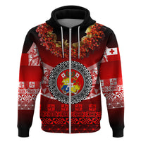Custom Tonga Hoodie Emancipation Day Fancy Kahoa Heilala Flower Gradient LT8 - Polynesian Pride