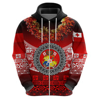 Custom Tonga Hoodie Emancipation Day Fancy Kahoa Heilala Flower Gradient LT8 - Polynesian Pride