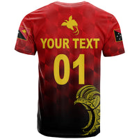 Custom Papua New Guinea Barramundis Cricket T Shirt Birds of Paradise Paradisaea Raggiana Original Red LT8 - Polynesian Pride