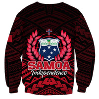 Samoa Independence Day Sweatshirt Ulafa Polynesian Unique Red No2 LT9 - Polynesian Pride