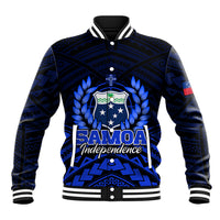 Samoa Independence Day Baseball Jacket Ulafa Polynesian Unique Blue No2 LT9 Unisex Blue - Polynesian Pride