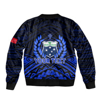 (Custom Personalised) Samoa Independence Day Bomber Jacket Ulafa Polynesian Unique Blue No2 LT9 - Polynesian Pride