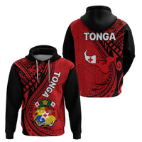 Polynesian Tonga Hoodie Tribal Pattern Unique Version LT9 Red - Polynesian Pride