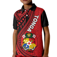 Polynesian Tonga Kid Polo Shirt Tribal Pattern Unique Version LT9 Kid Red - Polynesian Pride