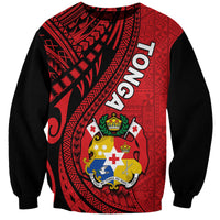 Polynesian Tonga Sweatshirt Tribal Pattern Unique Version LT9 Unisex Red - Polynesian Pride