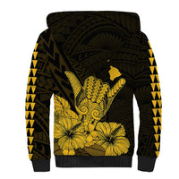 Hawaii Shaka Sign Sherpa Hoodie Gold Version LT9 - Polynesian Pride
