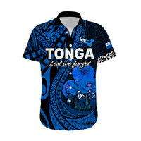Tonga ANZAC Day Hawaiian Shirt Lest We Forget Blue Version LT9 - Polynesian Pride