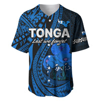 (Custom Personalised) Tonga ANZAC Day Baseball Jersey Lest We Forget Blue Version LT9 - Polynesian Pride