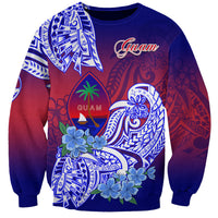 Guam Sweatshirt Polynesian Floral Tribal LT9 Unisex Gradient - Polynesian Pride
