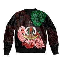 (Custom Personalised) Vanuatu Bomber Jacket Polynesian Floral Tribal LT9 - Polynesian Pride