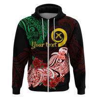 Custom Vanuatu Hoodie Polynesian Floral Tribal LT9 - Polynesian Pride
