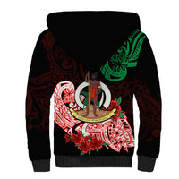 (Custom Personalised) Vanuatu Sherpa Hoodie Polynesian Floral Tribal LT9 - Polynesian Pride