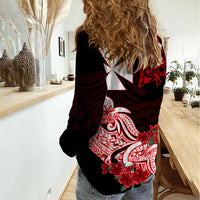 Wallis et Futuna Women Casual Shirt Polynesian Floral Tribal LT9 - Polynesian Pride